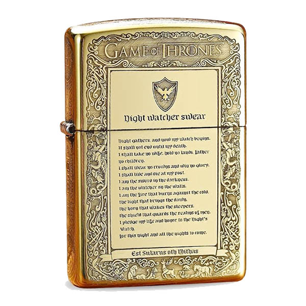 Zippo Armor khắc Game Of Thrones ZN27 ZIPPO AUTHENTIC